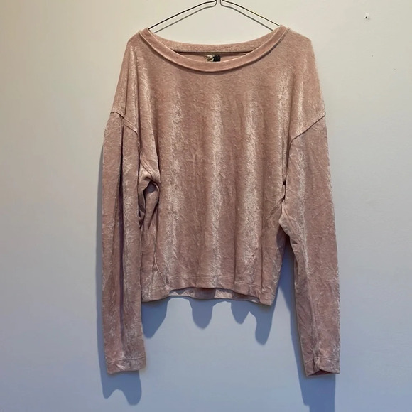 We The Free Tops - We the Free Pink Velvet Longsleeve
